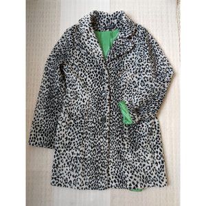 Vintage Leopard Coat w Green lining Karen Kane